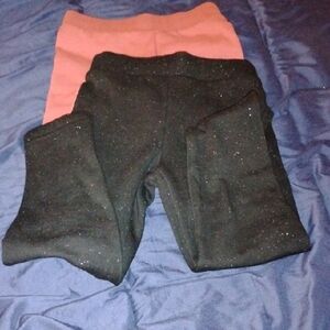 Two Pairs Old Next Cozy Lined Leggings Kids 6-7